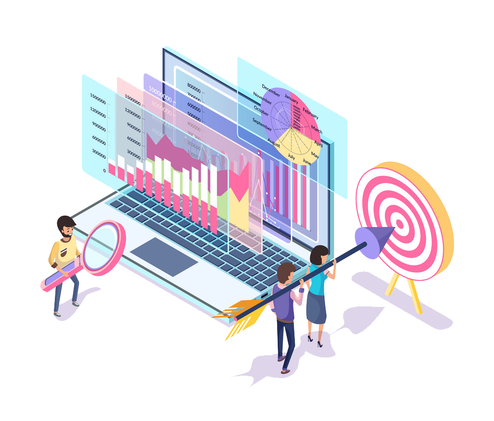 digital-marketing-tools-and-process-isometric-3d-vector-23923499